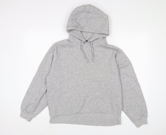 Zara Womens Grey Cotton Pullover Hoodie Size M Pullover