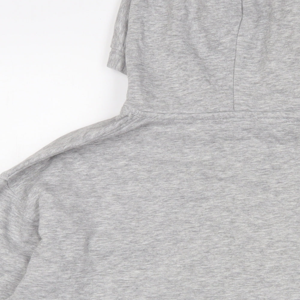 Zara Womens Grey Cotton Pullover Hoodie Size M Pullover