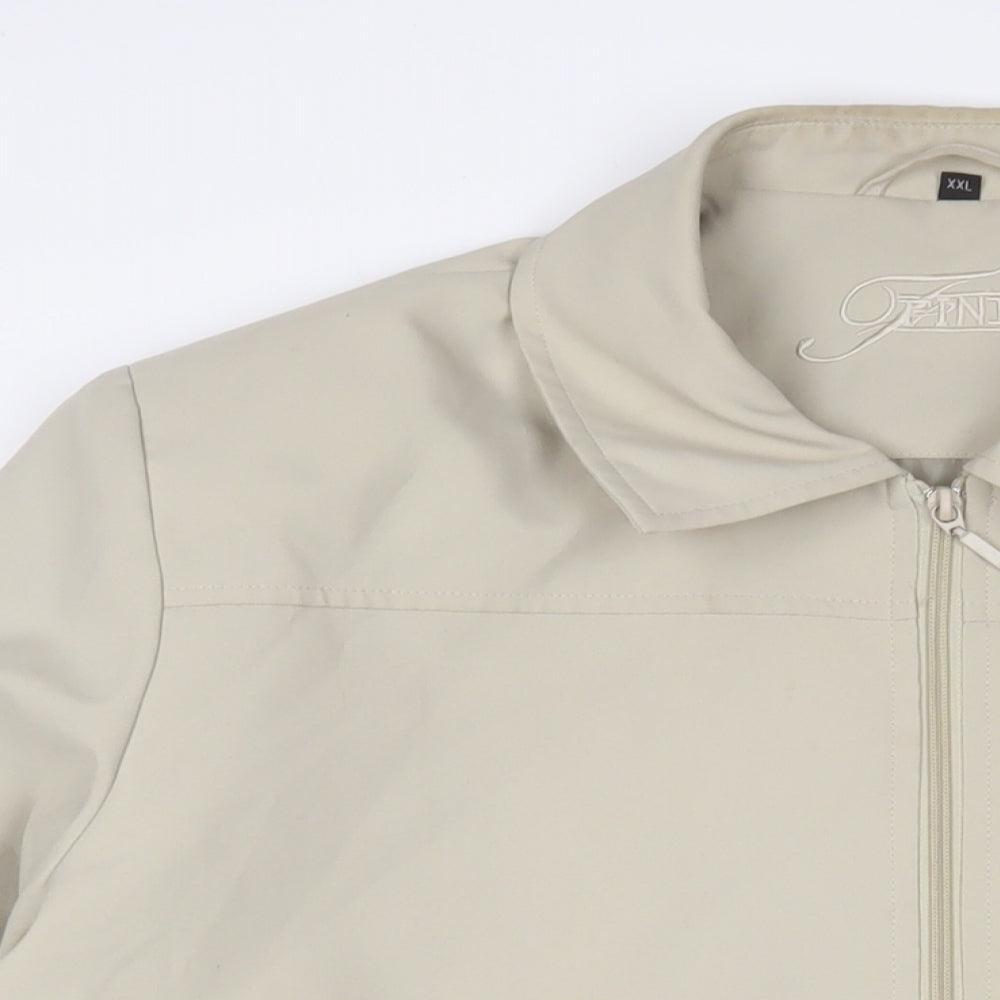 Finesse Mens Beige Jacket Size 2XL Zip