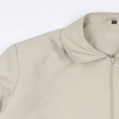 Finesse Mens Beige Jacket Size 2XL Zip