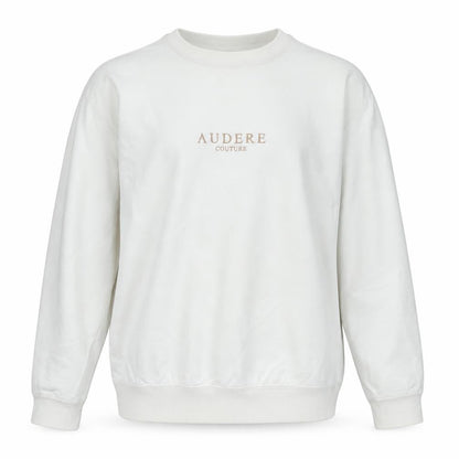Audere Couture Womens White Polyester Pullover Sweatshirt Size L