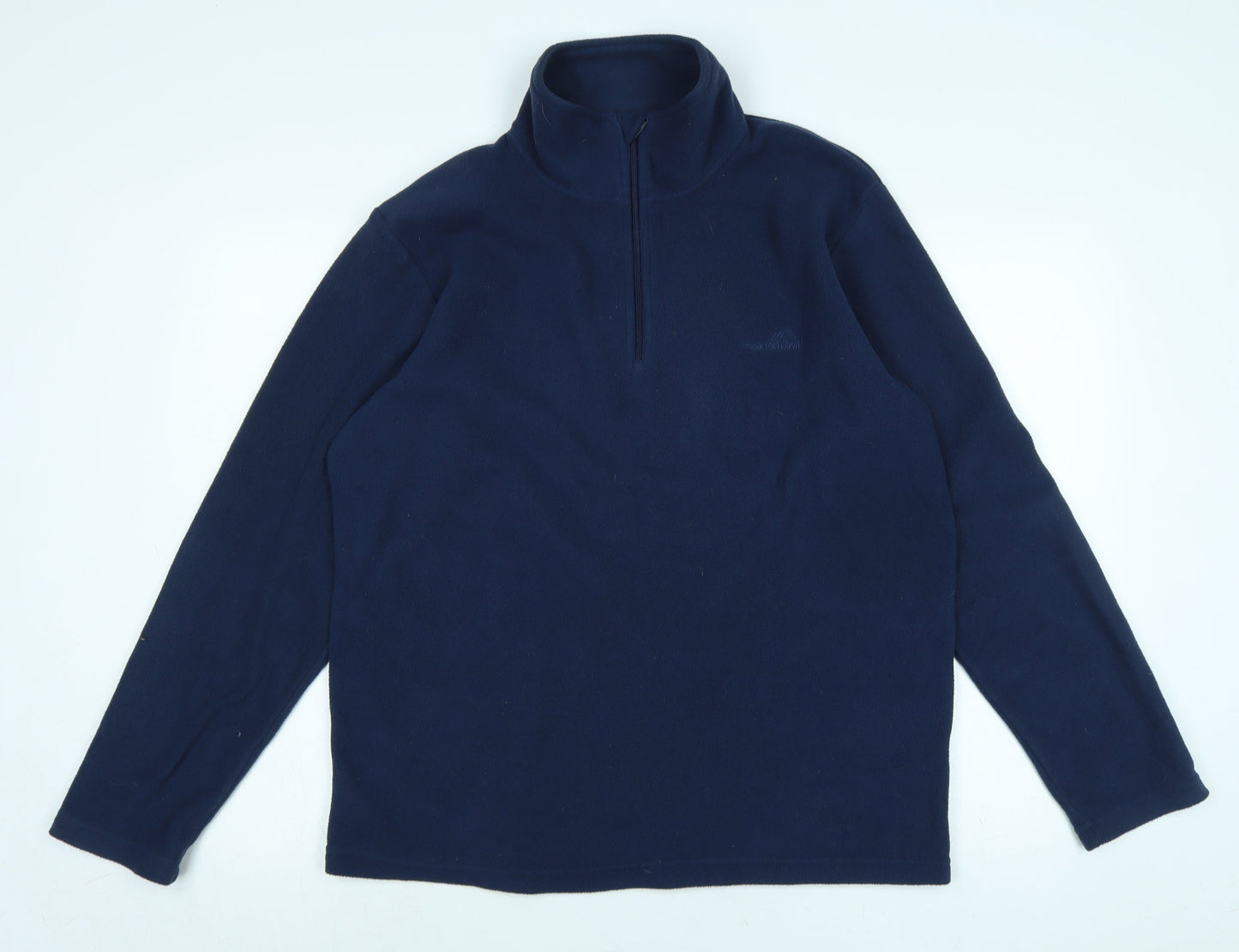 Freedom Trail Mens Blue Polyester Henley Sweatshirt Size M