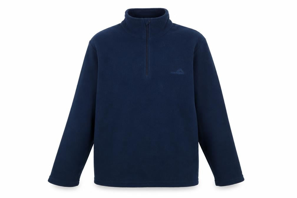 Freedom Trail Mens Blue Polyester Henley Sweatshirt Size M