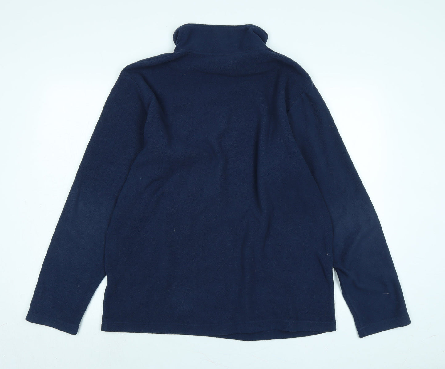 Freedom Trail Mens Blue Polyester Henley Sweatshirt Size M