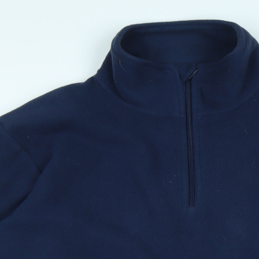 Freedom Trail Mens Blue Polyester Henley Sweatshirt Size M