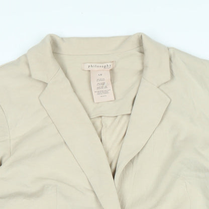 Philosophy Womens Beige Jacket Size L Button