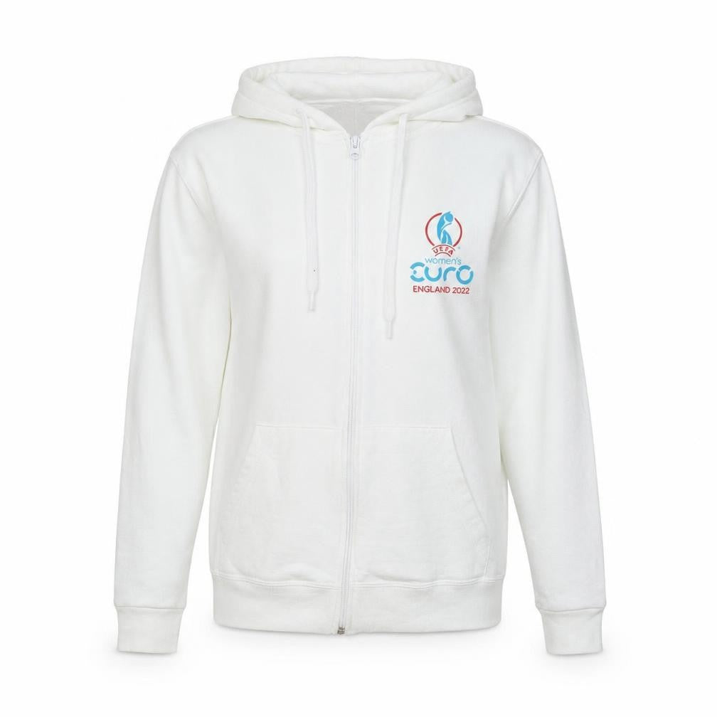 UEFA Womens White Jacket Size S Zip - Women's Euro - England 2022