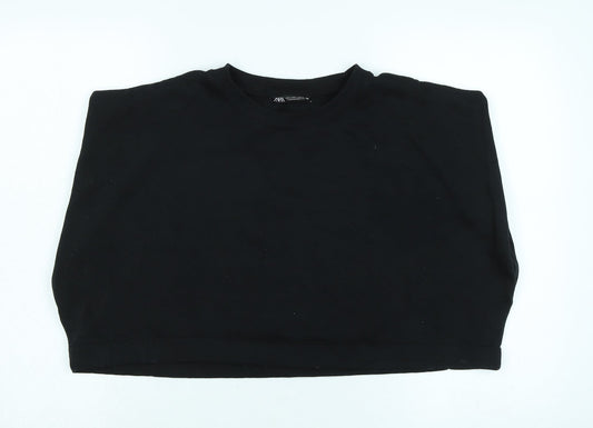 Zara Womens Blue Polyester Pullover Sweatshirt Size L