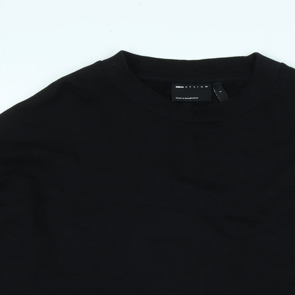 ASOS Womens Black Polyester Pullover Sweatshirt Size S