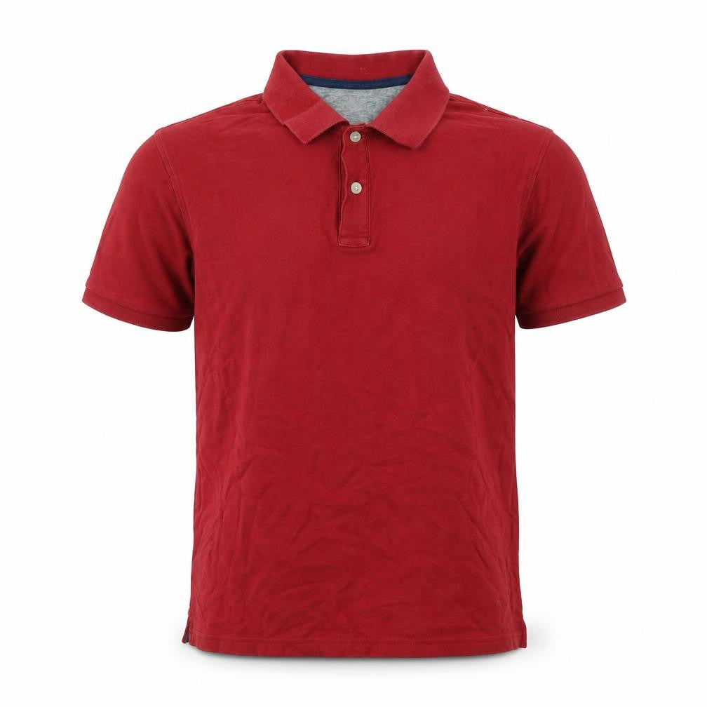 Marks & Spencer Mens Red Cotton Polo Size M Collared Button