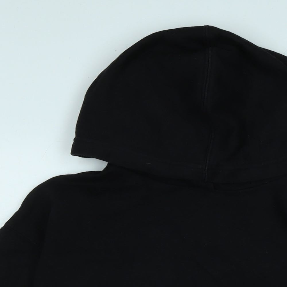 Zara Womens Black Polyester Pullover Hoodie Size S