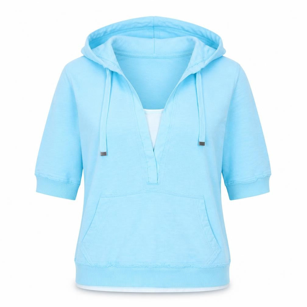 Marks & Spencer Womens Blue Cotton Pullover Hoodie Size 10