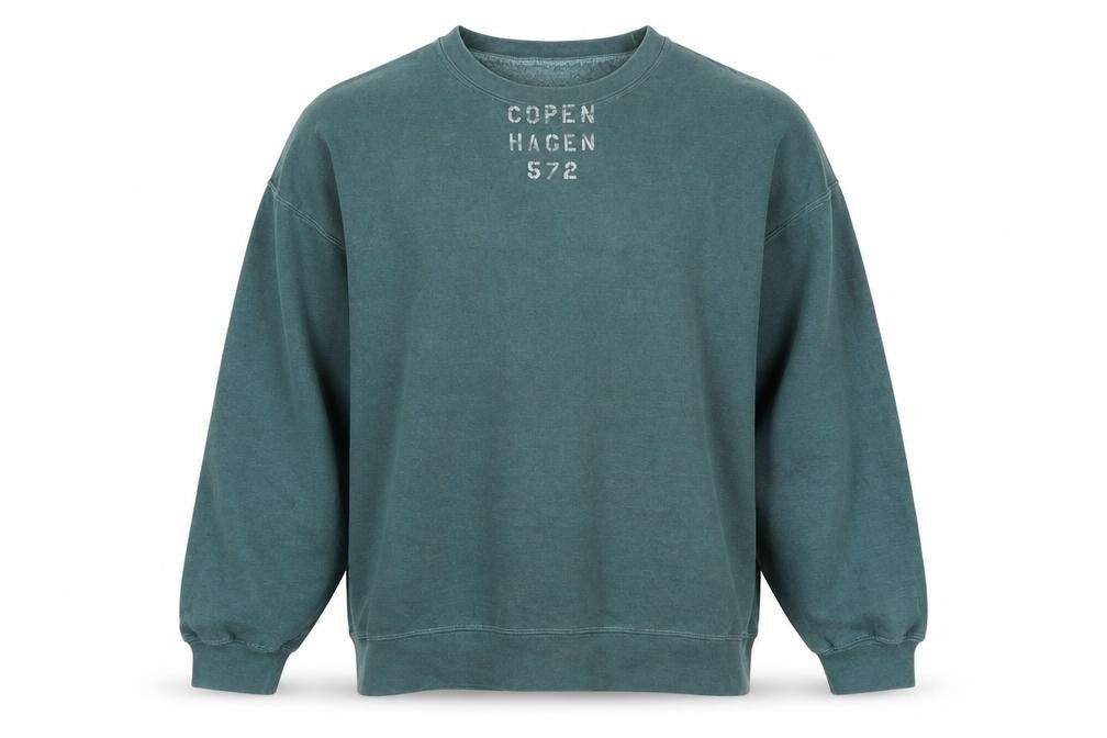 Topman Mens Green Polyester Pullover Sweatshirt Size M