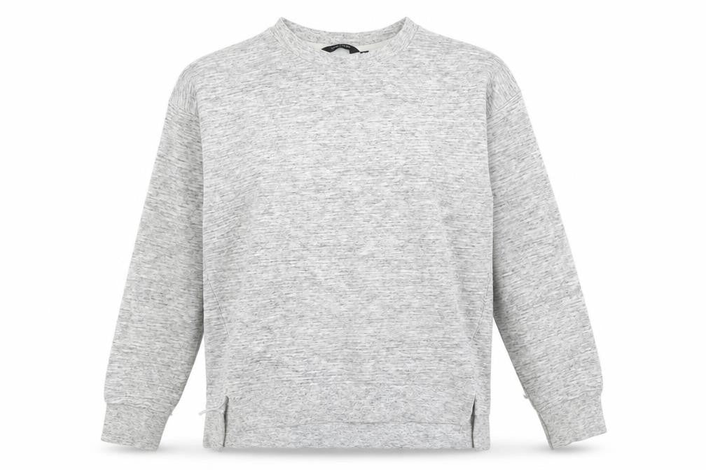 New Look Womens Grey Cotton Pullover Sweatshirt Size M