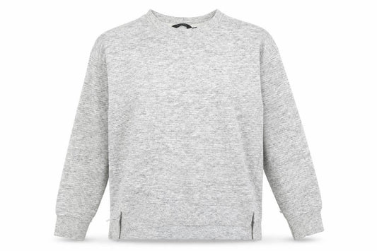 New Look Womens Grey Cotton Pullover Sweatshirt Size M