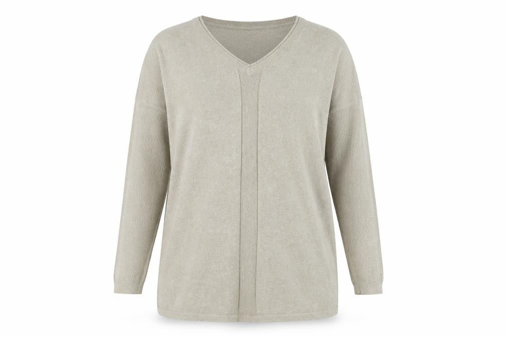 NEXT Womens Gold V-Neck Polyester Pullover Jumper Size 16