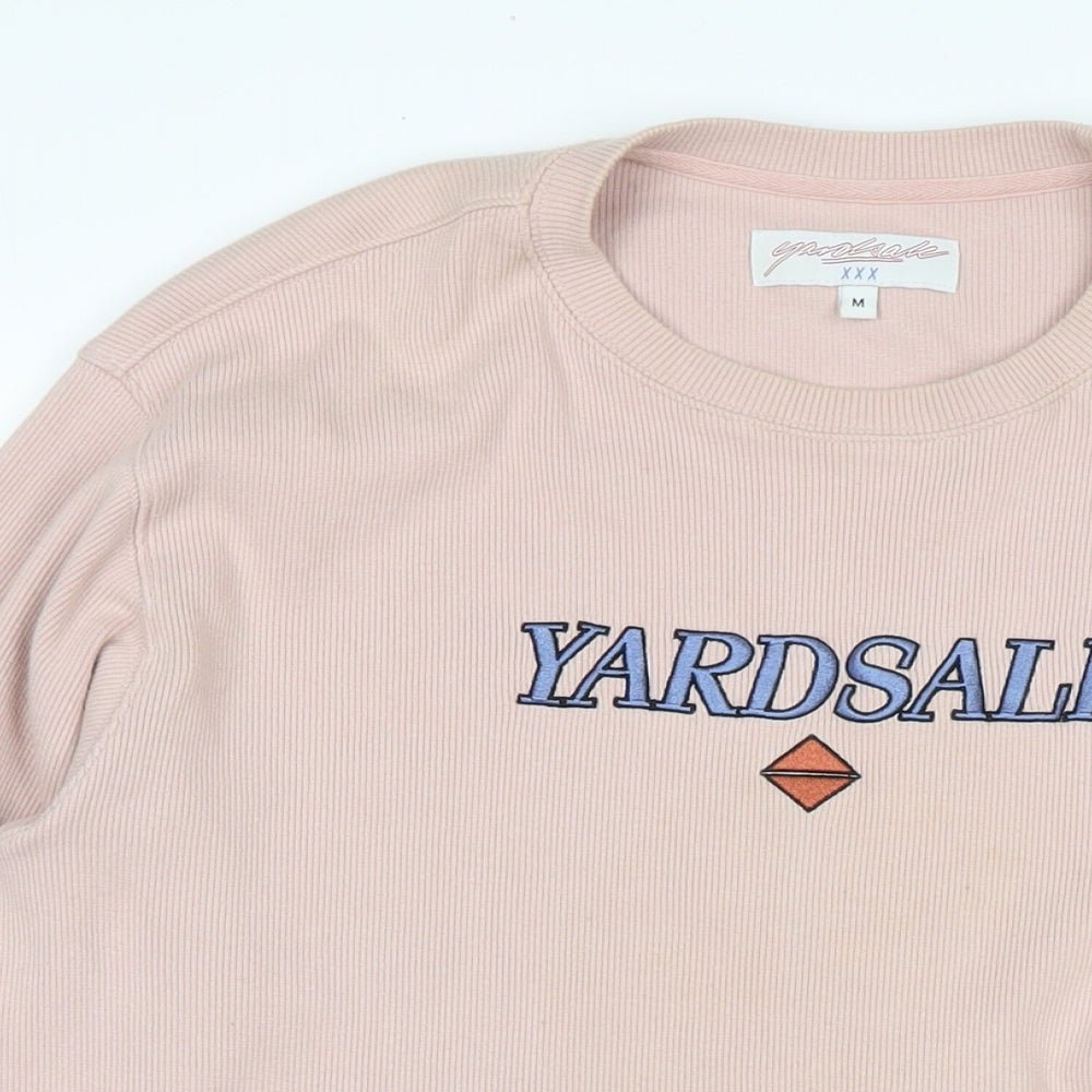 Yardsale Womens Pink Cotton Pullover Sweatshirt Size M