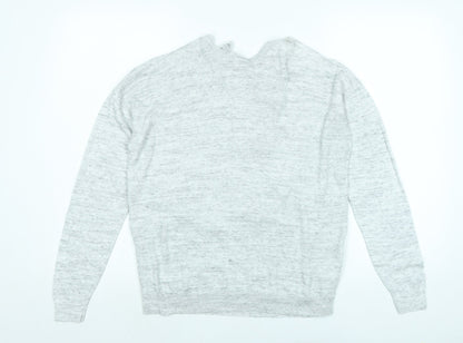 Next Womens Grey High Neck Viscose Pullover Jumper Size 16