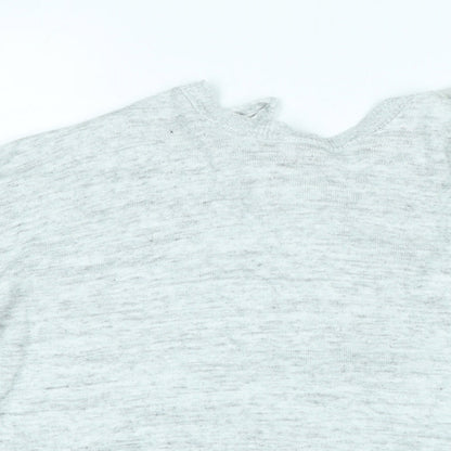 Next Womens Grey High Neck Viscose Pullover Jumper Size 16
