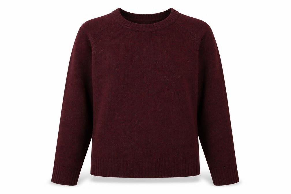 H&M Womens Red Crew Neck Polyimide Pullover Jumper Size M