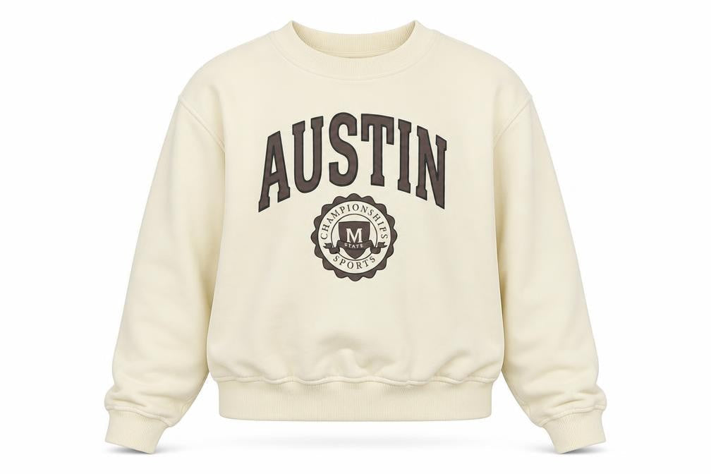 Divided Womens Beige Polyester Pullover Sweatshirt Size M - Austin Championships