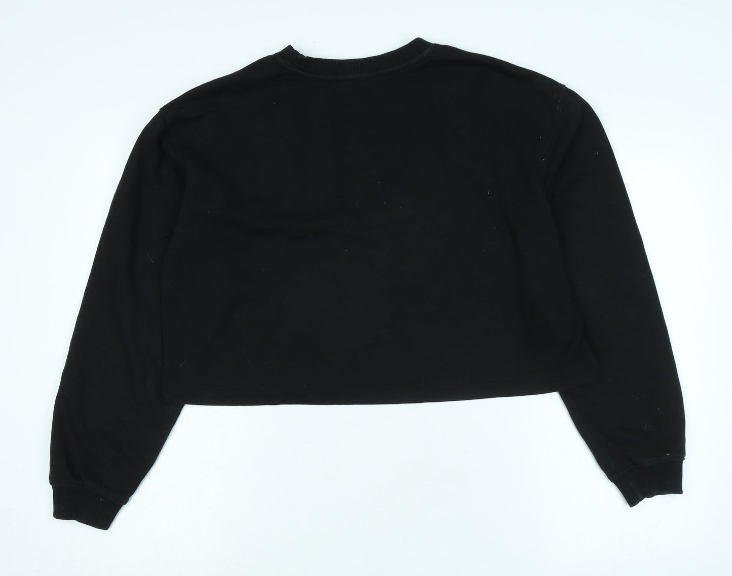 Pull&Bear Womens Black Polyester Pullover Sweatshirt Size L