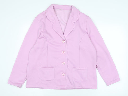 Damart Womens Purple Jacket Poncho Size 18 Button