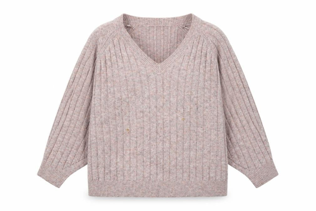 NEXT Womens Pink V-Neck Polyester Pullover Jumper Size XL