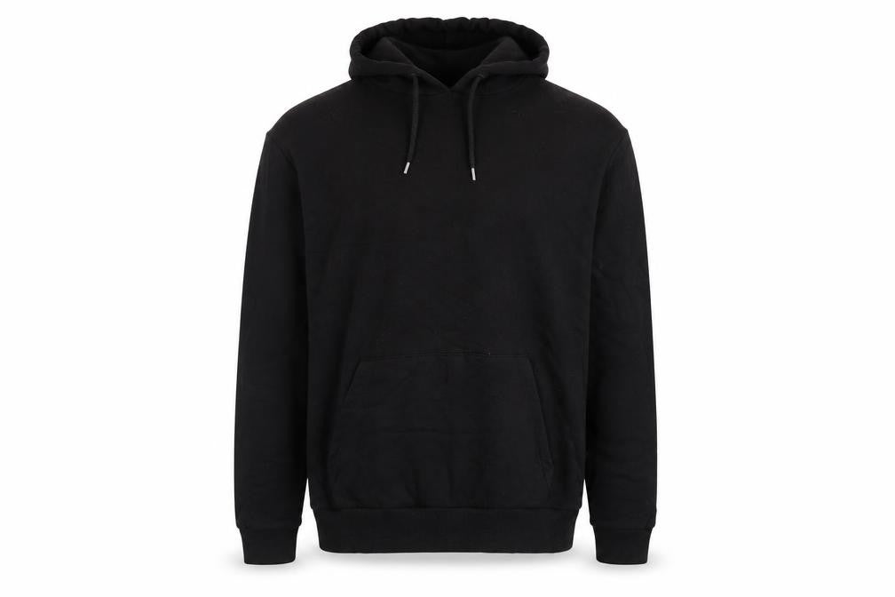 ASOS Mens Black Cotton Pullover Hoodie Size L - Pockets
