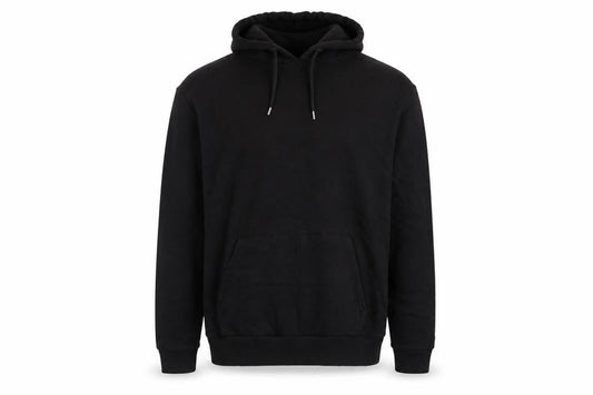 ASOS Mens Black Cotton Pullover Hoodie Size L - Pockets