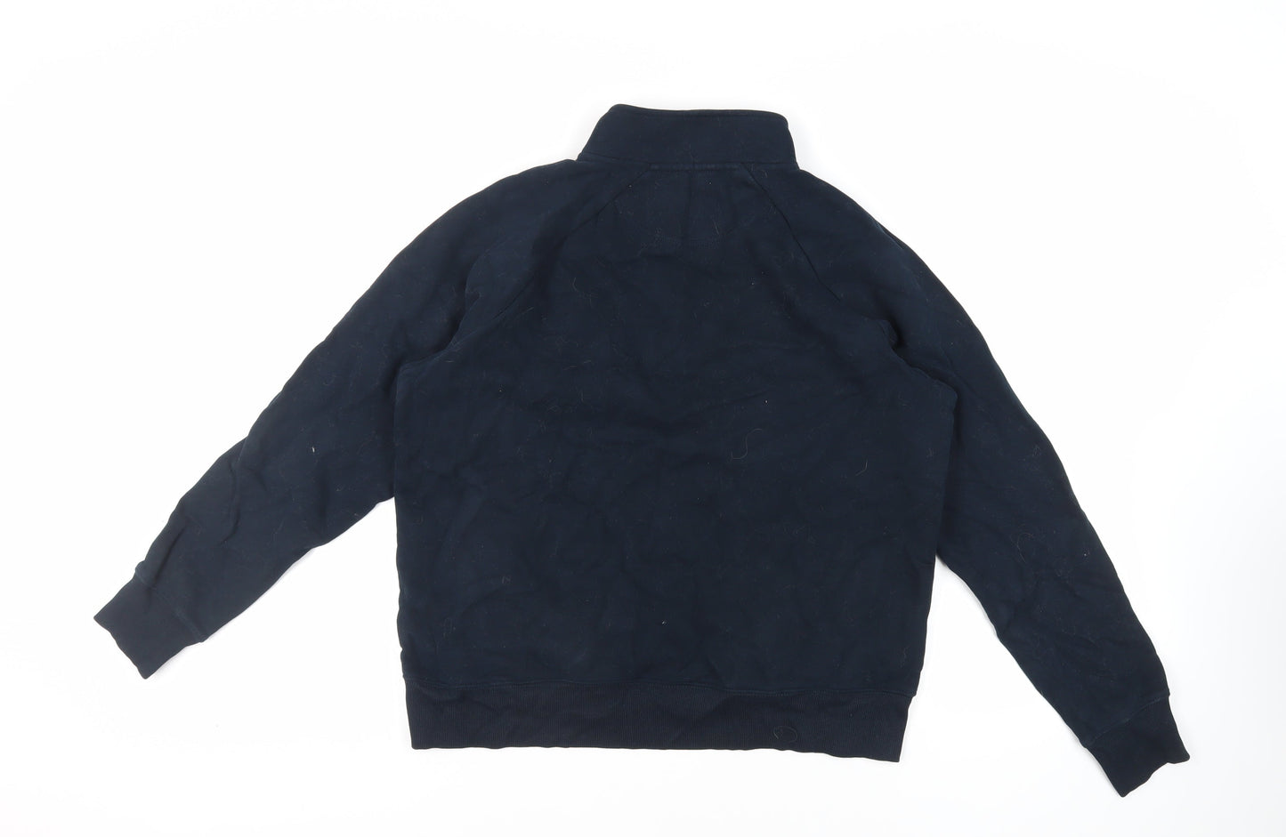 Marks and Spencer Womens Blue Cotton Pullover Sweatshirt Size M Zip - Pockets