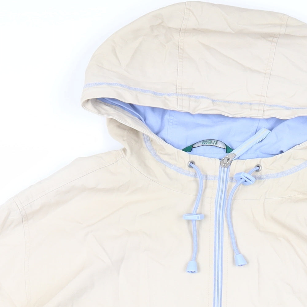 Marks and Spencer Womens Beige Jacket Size 12 Zip - Hooded