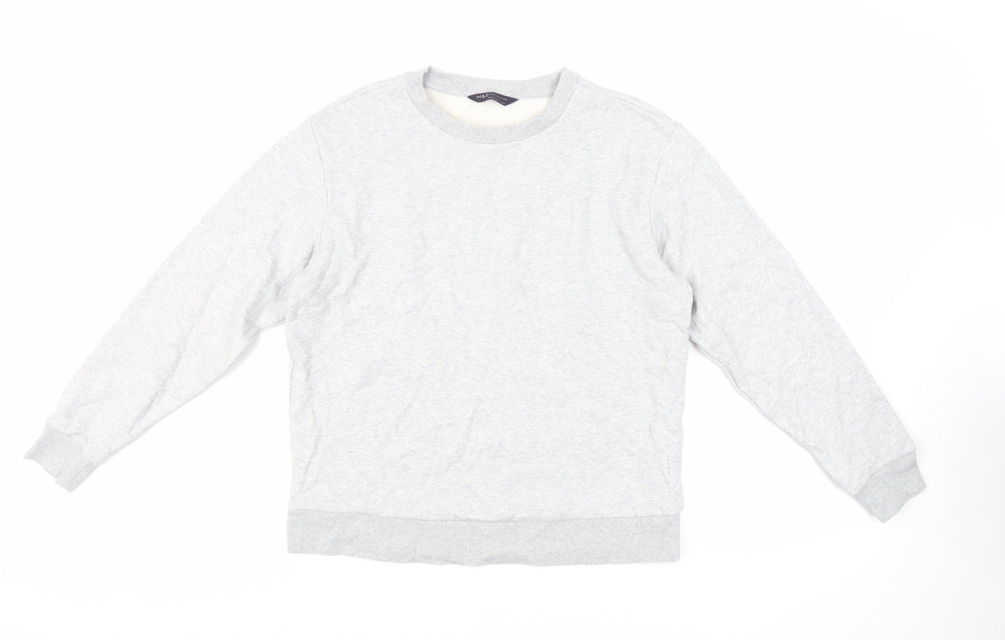 Marks and Spencer Womens Grey Cotton Pullover Sweatshirt Size S Pullover