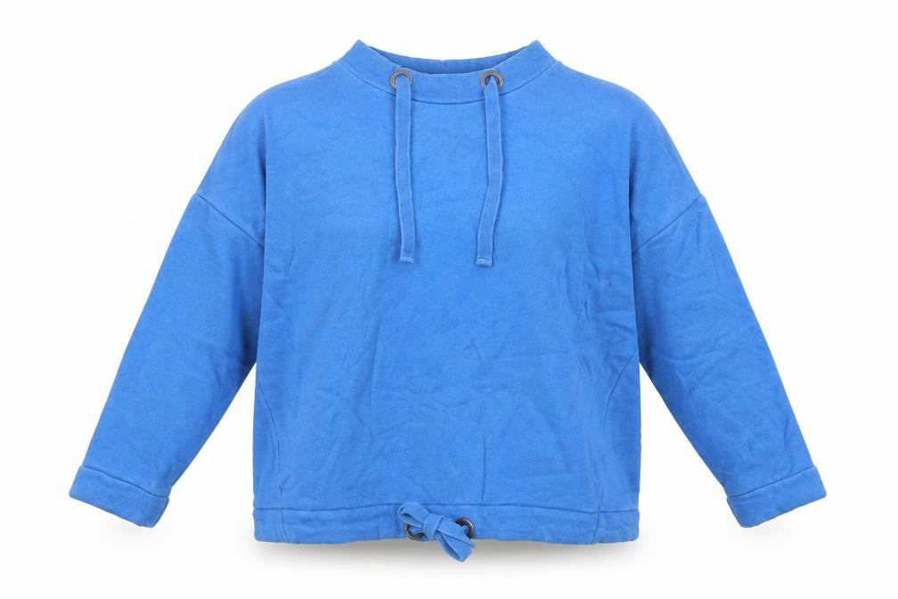 John Lewis Womens Blue Cotton Pullover Sweatshirt Size S Pullover