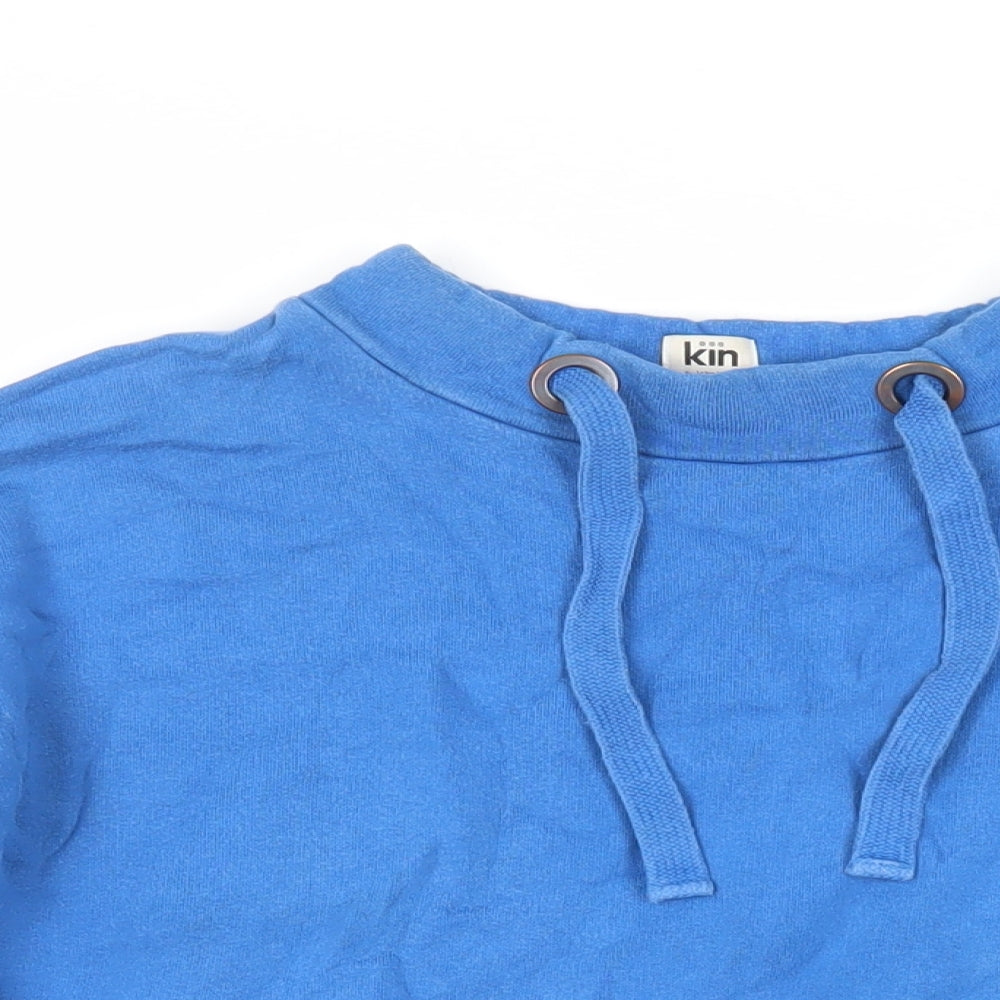 John Lewis Womens Blue Cotton Pullover Sweatshirt Size S Pullover