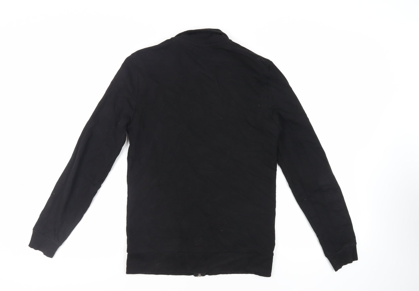 ASOS Mens Black Cotton Full Zip Sweatshirt Size M - Pockets
