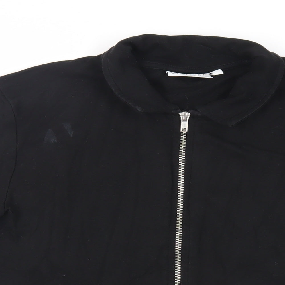 ASOS Mens Black Cotton Full Zip Sweatshirt Size M - Pockets