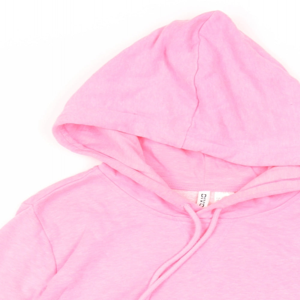 Divided by H&M Womens Pink Cotton Pullover Hoodie Size S Pullover - Pockets