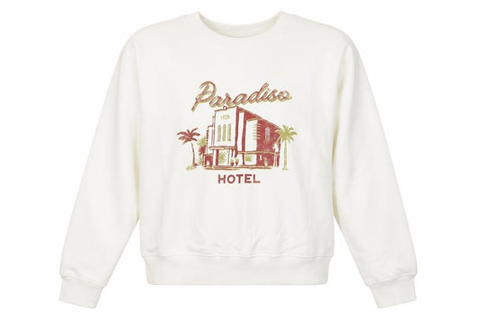 Marks and Spencer Womens White Cotton Pullover Sweatshirt Size M Pullover - Paradiso Hotel