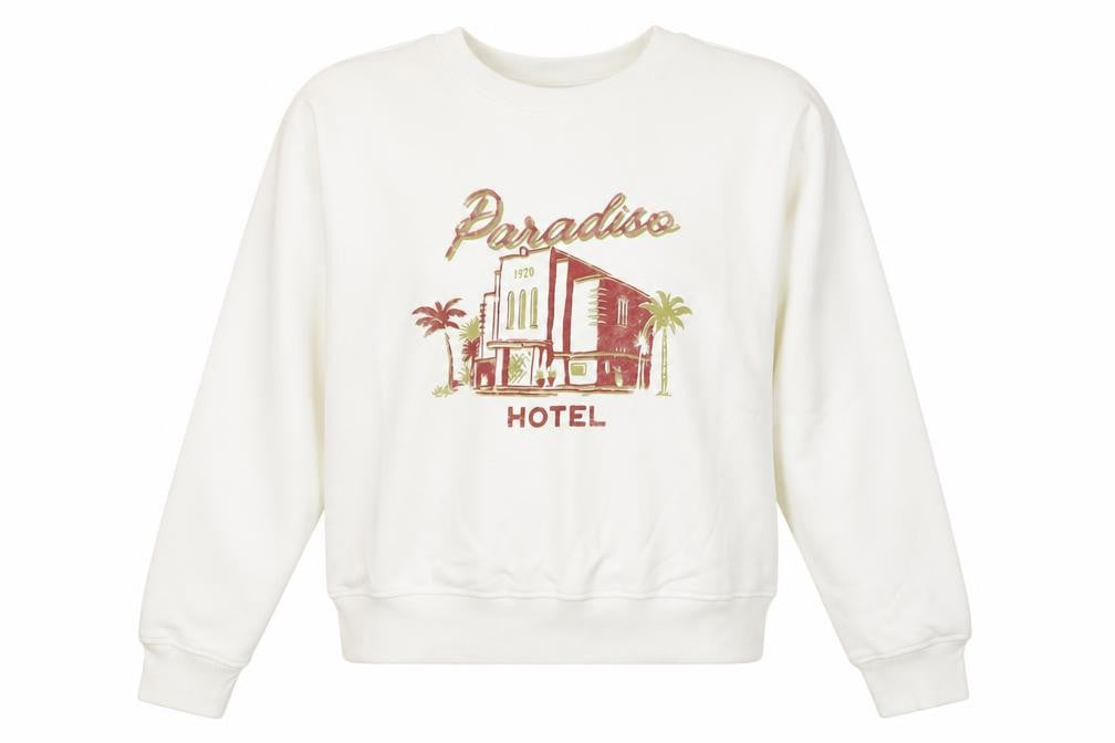 Marks & Spencer Womens White Cotton Pullover Sweatshirt Size M Pullover - Paradiso Hotel