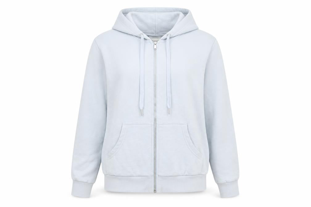 H&M Womens Blue Cotton Full Zip Hoodie Size S Zip - Pockets