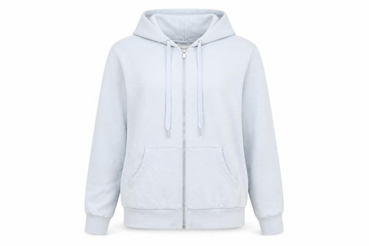 H&M Womens Blue Cotton Full Zip Hoodie Size S Zip - Pockets