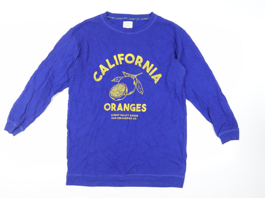 NEXT Womens Blue Cotton Pullover Sweatshirt Size 12 Pullover - California