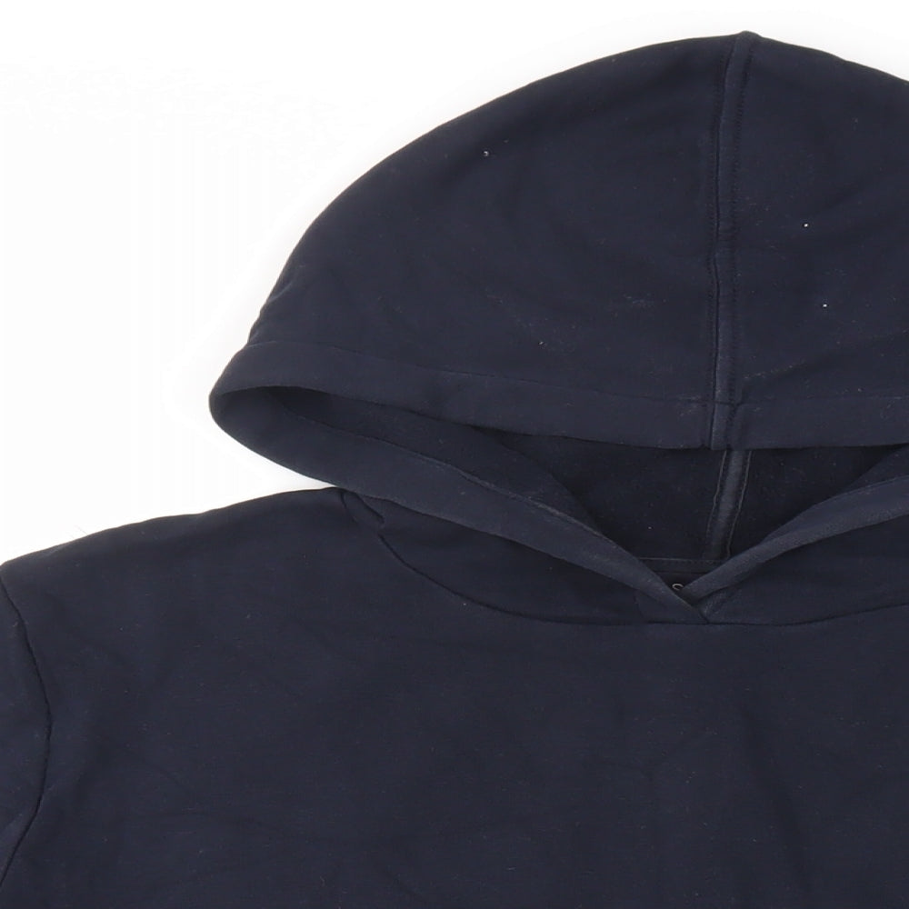 Marks and Spencer Womens Blue Cotton Pullover Hoodie Size S Pullover - Pockets