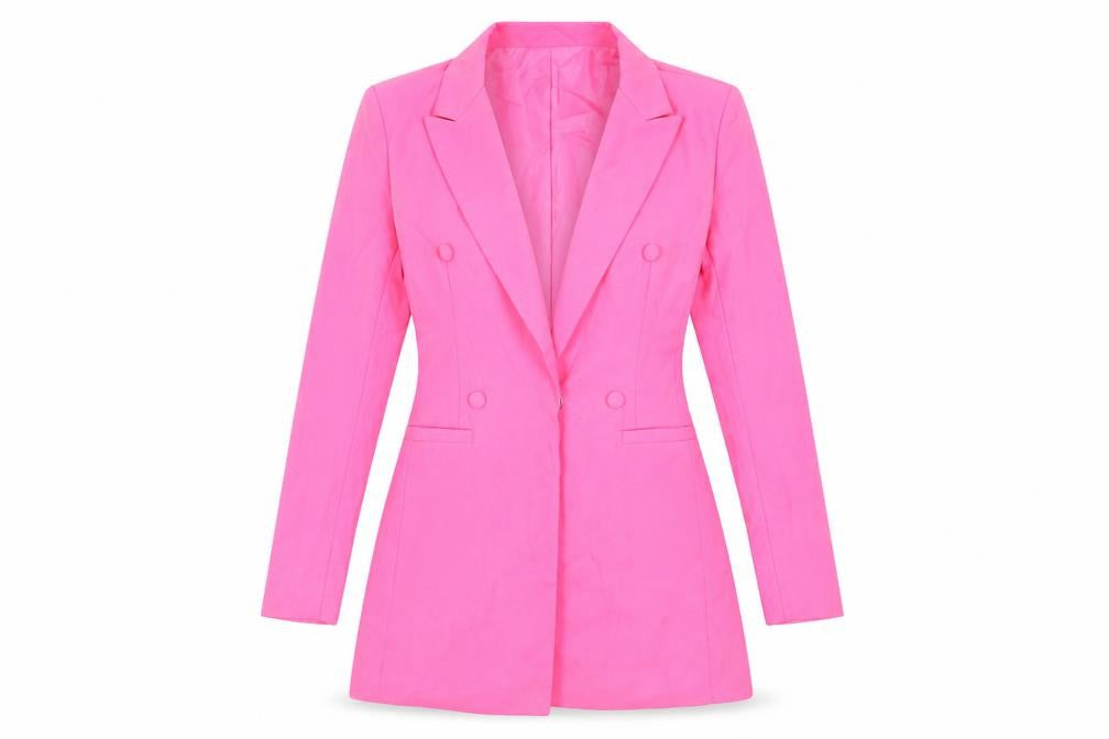 PRETTYLITTLETHING Womens Pink Jacket Blazer Size 6 Snap