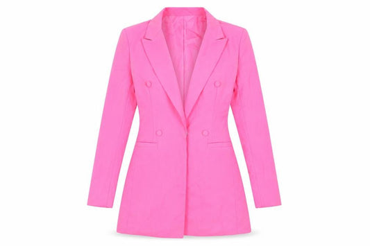 PRETTYLITTLETHING Womens Pink Jacket Blazer Size 6 Snap