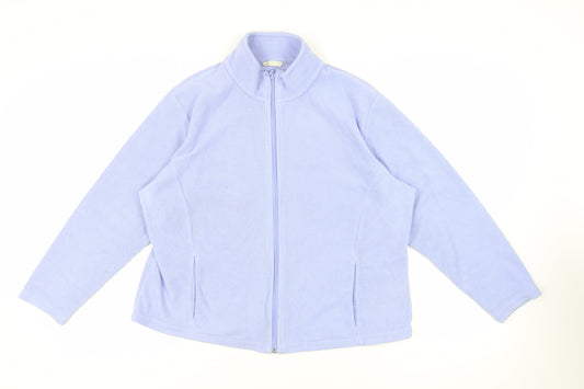 Marks and Spencer Womens Blue Jacket Size L Zip - Pockets