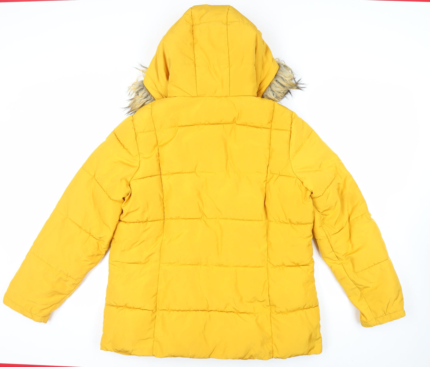 Very Womens Yellow Jacket Size 16 Zip - Hooded