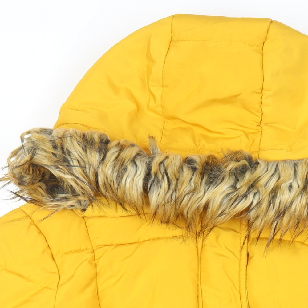 Very Womens Yellow Jacket Size 16 Zip - Hooded