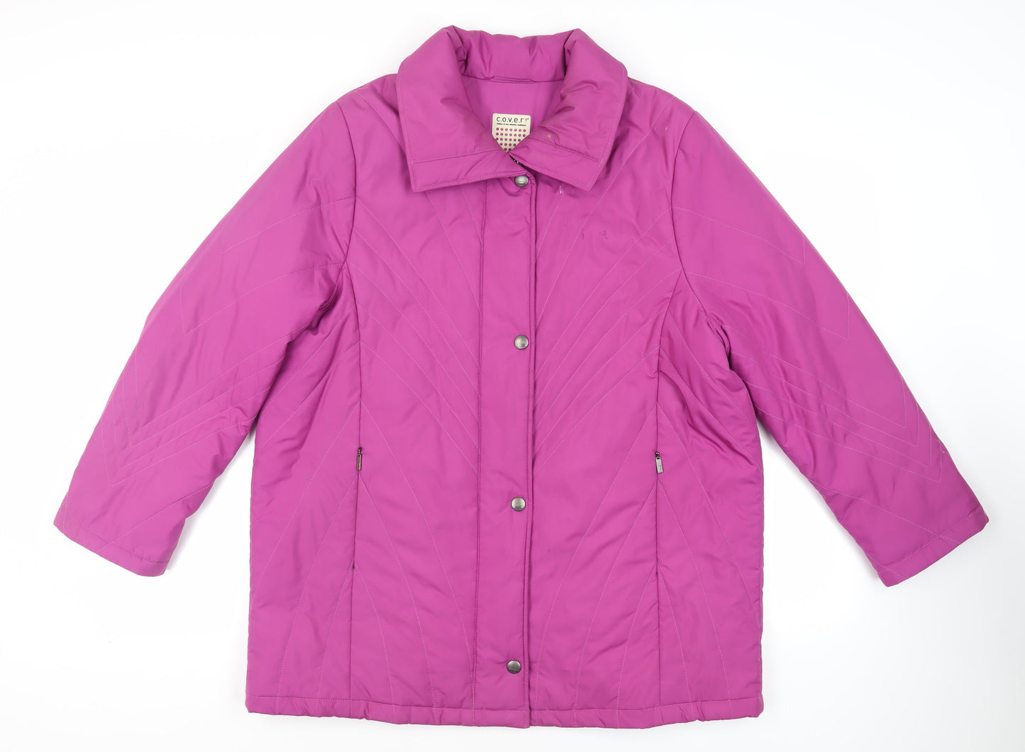 c.o.v.e.r! Womens Purple Jacket Size L Zip